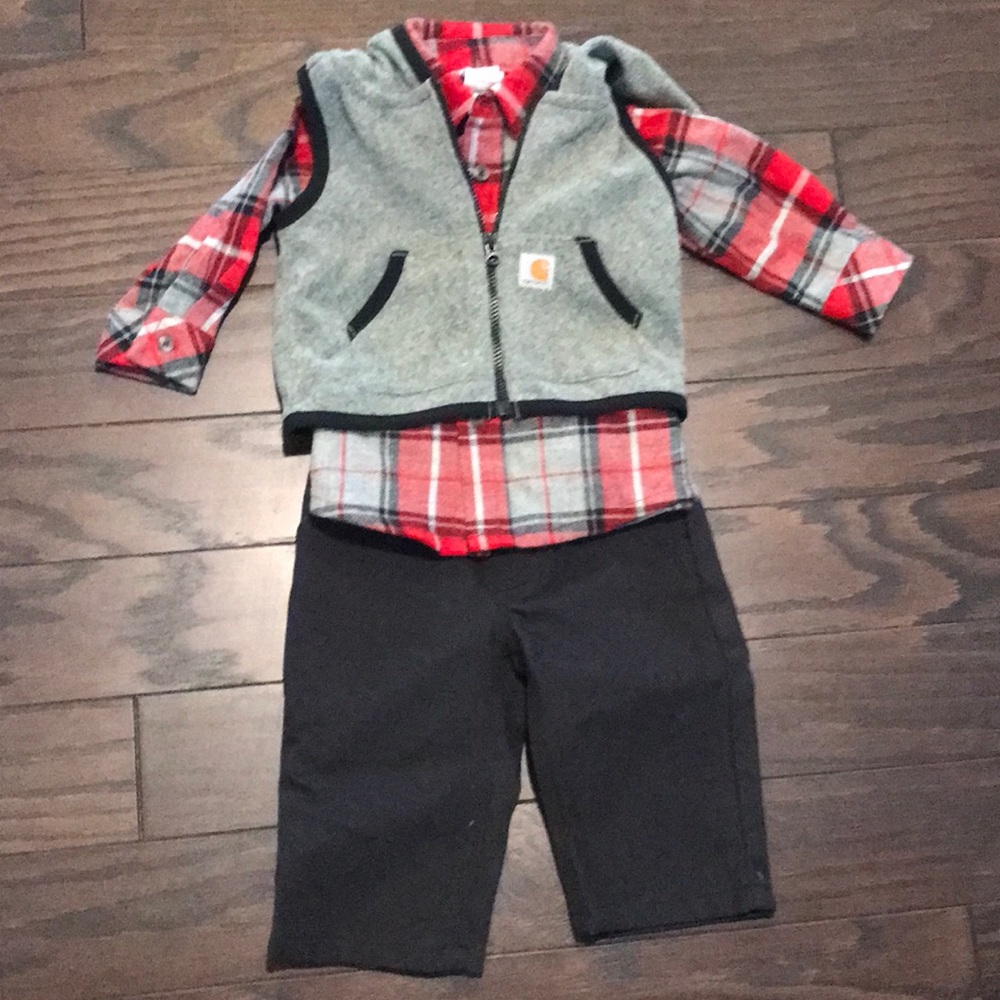 Brand New Carhartt Flannel/Vest Outfit
